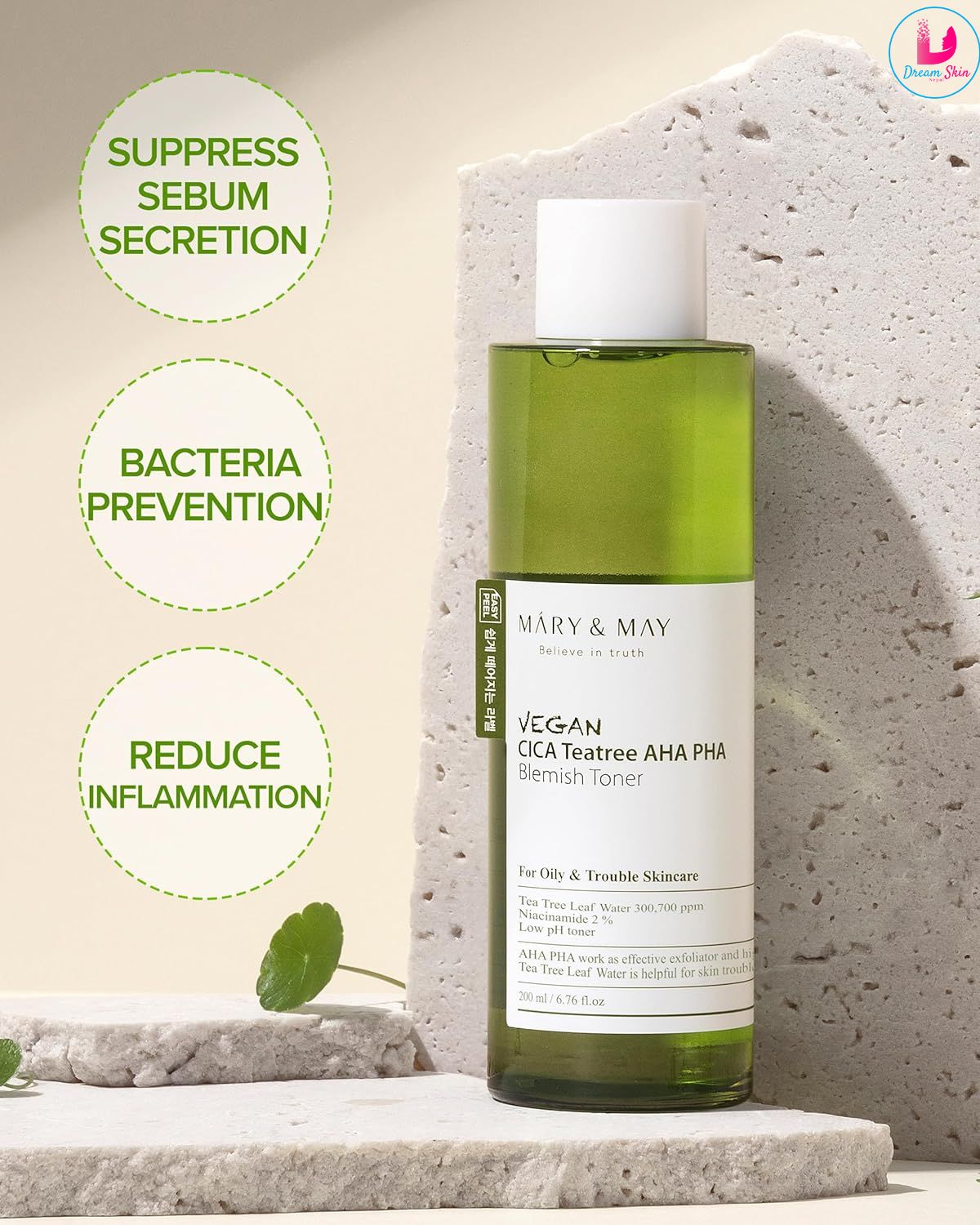 Mary&May Vegan Tea Tree AHA BHA Blemish Toner 200ml